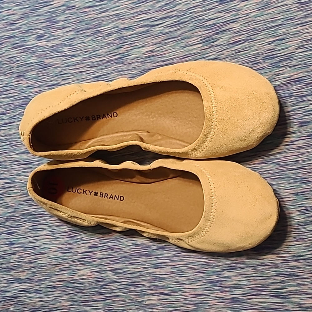 Lucky Brand Emmie Ballet Flats suede tan 10